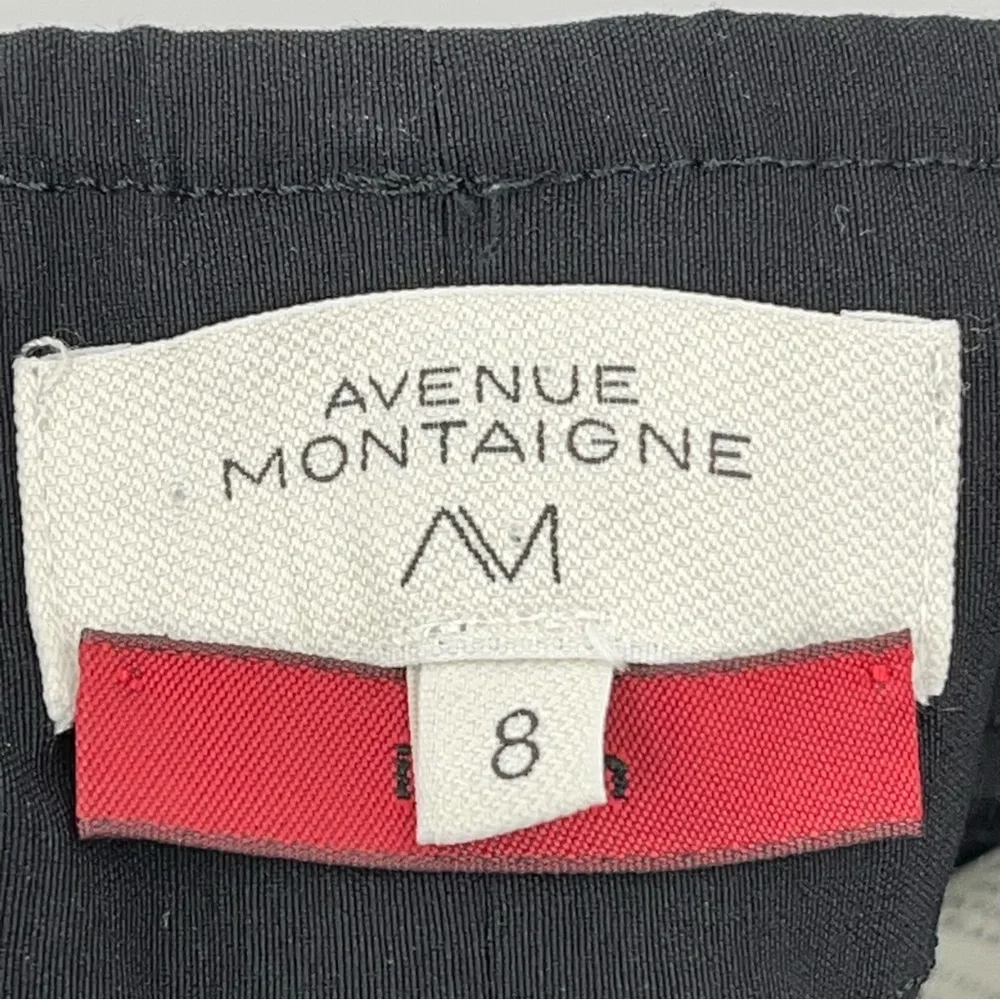 Avenue Montaigne 8 Brigitte pants pull on black capri cropped style slacks